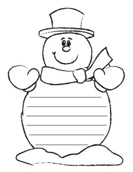 Snowman writing template by katerinas tpt store tpt