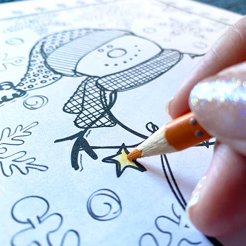 Snowman coloring page and winter printables