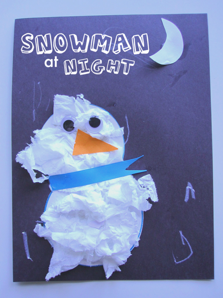 Snowmen at night