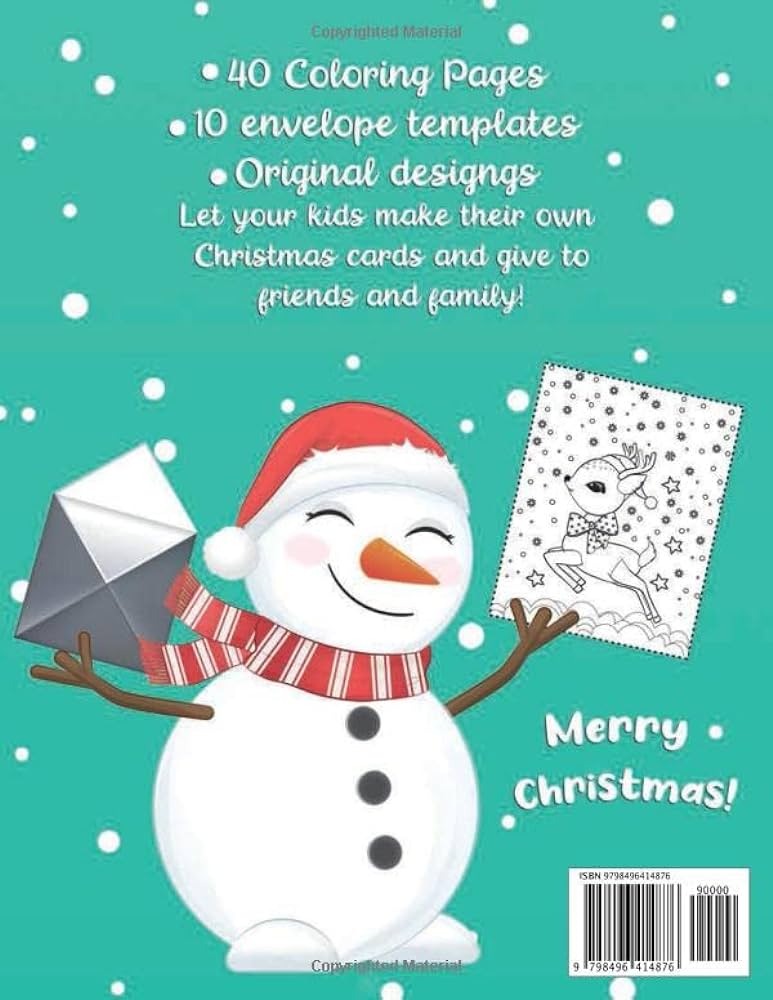 My own christmas cards coloring book for kids original holiday coloring pages that can be cut out and turned into homemade christmas cards christmas activity books for kids art ariadnes