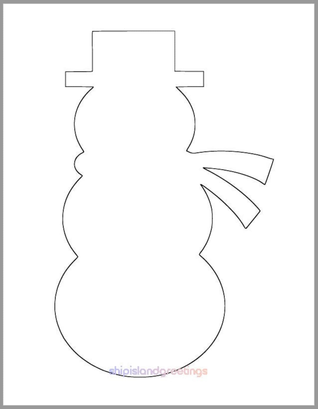 Inch snowman printable template