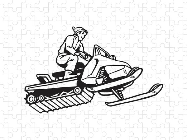Snowmobile jigsaw puzzles for sale