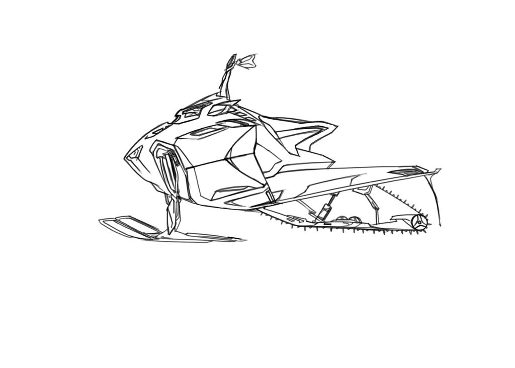Snow machine sketch by vladimirkolomeychuk on