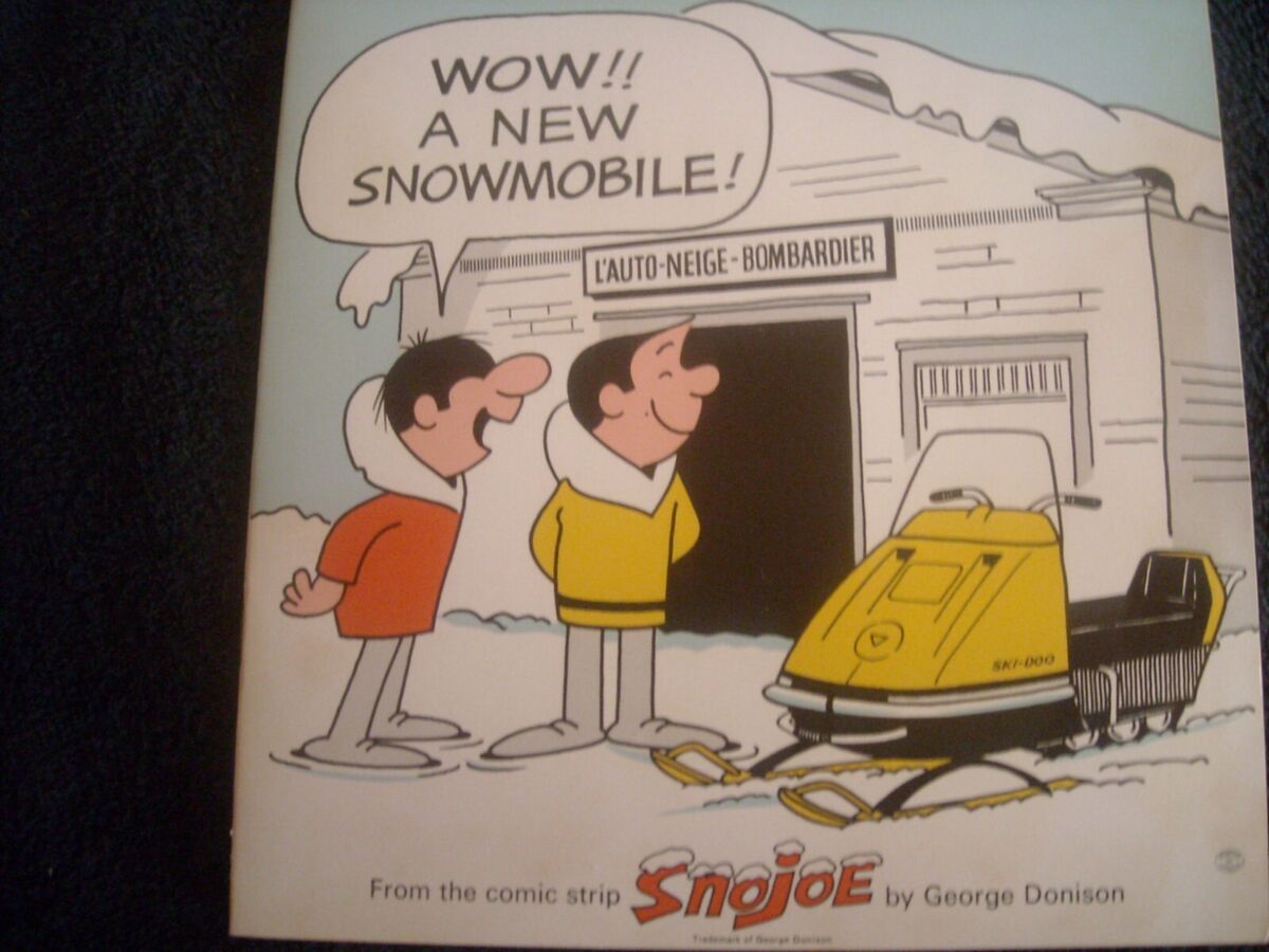 Rare vintage bombardier ski doo snowmobile coloring book