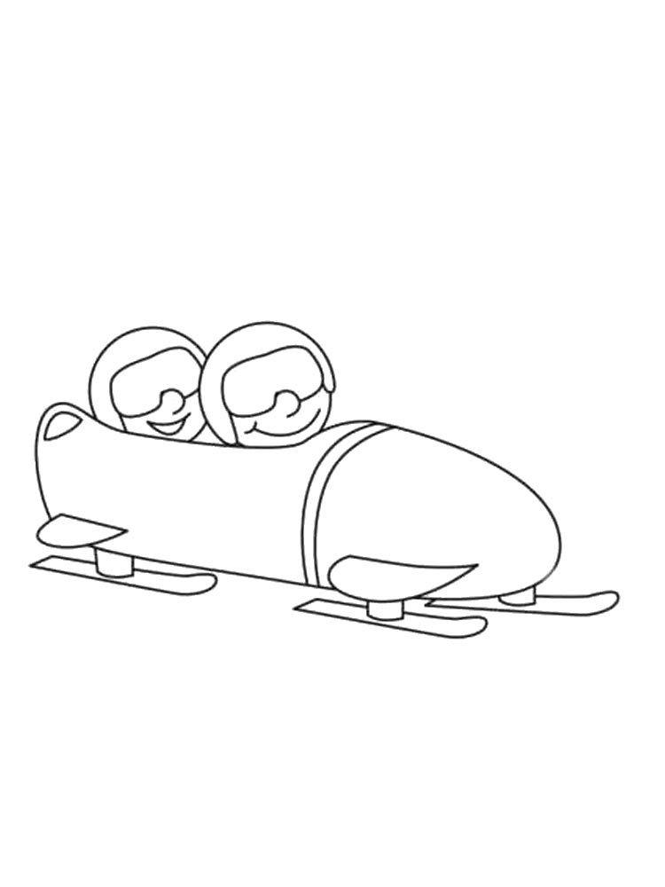 Bobsled coloring pages