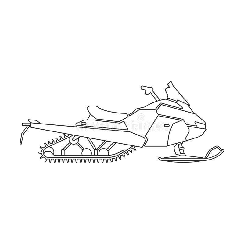 Snowmobile outline stock illustrations â snowmobile outline stock illustrations vectors clipart