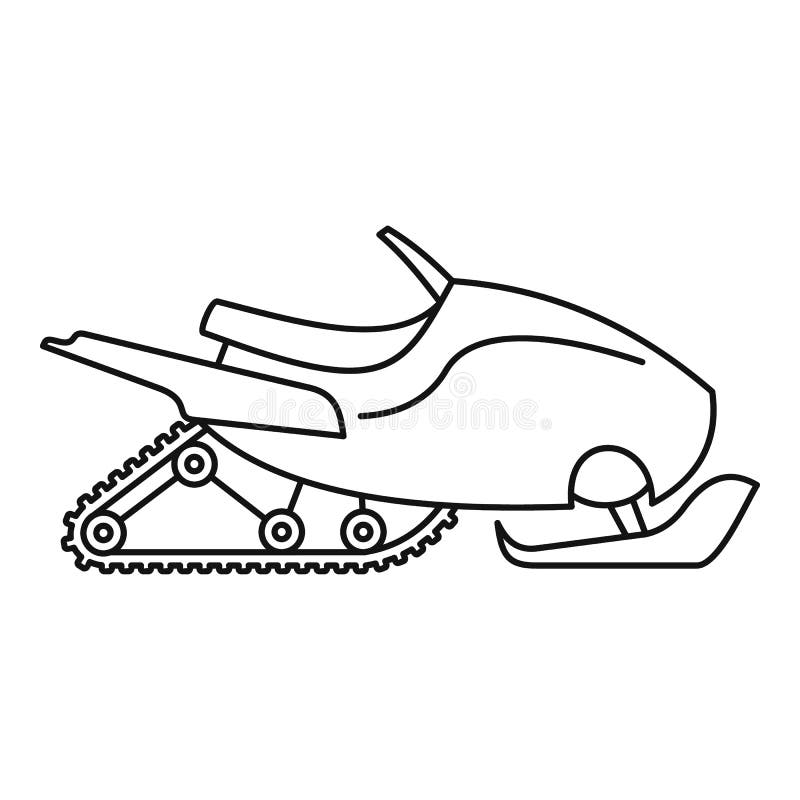 Snowmobile outline stock illustrations â snowmobile outline stock illustrations vectors clipart