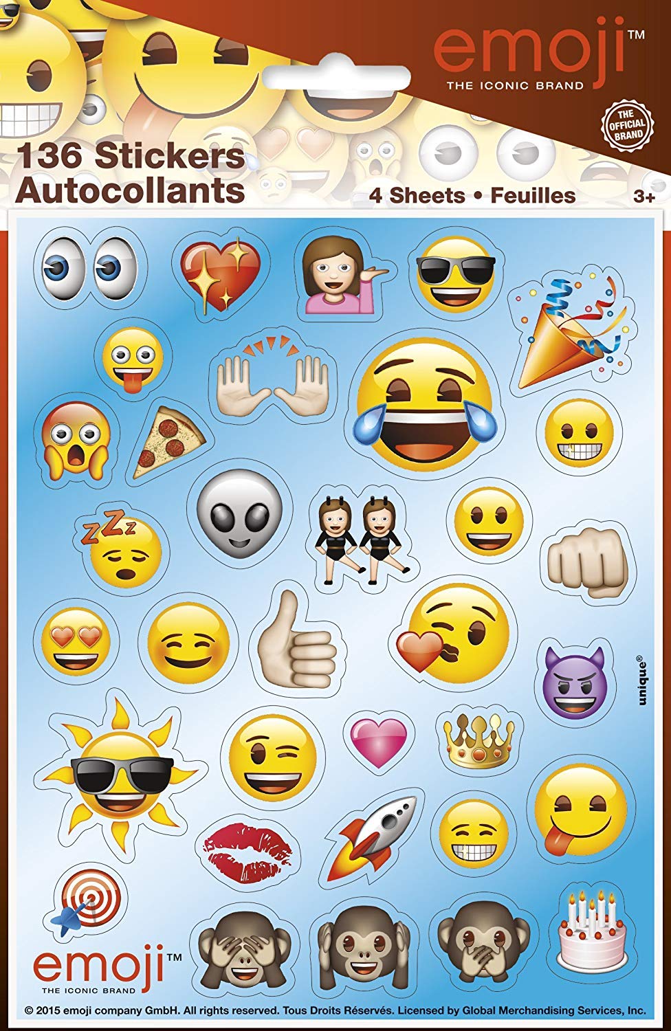Emoji sticker sheets