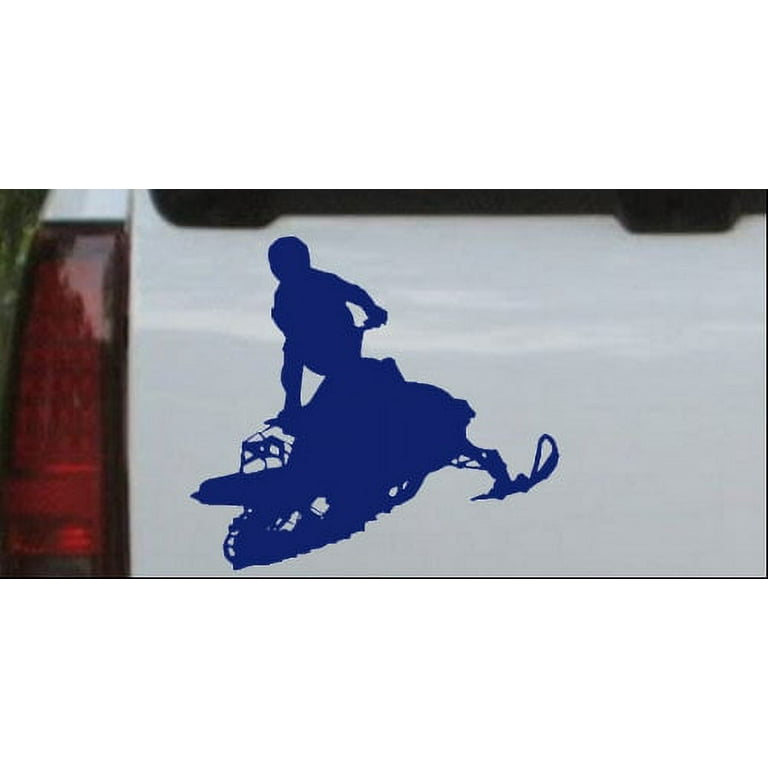 Snowmobile trick decal car or truck window decal sticker