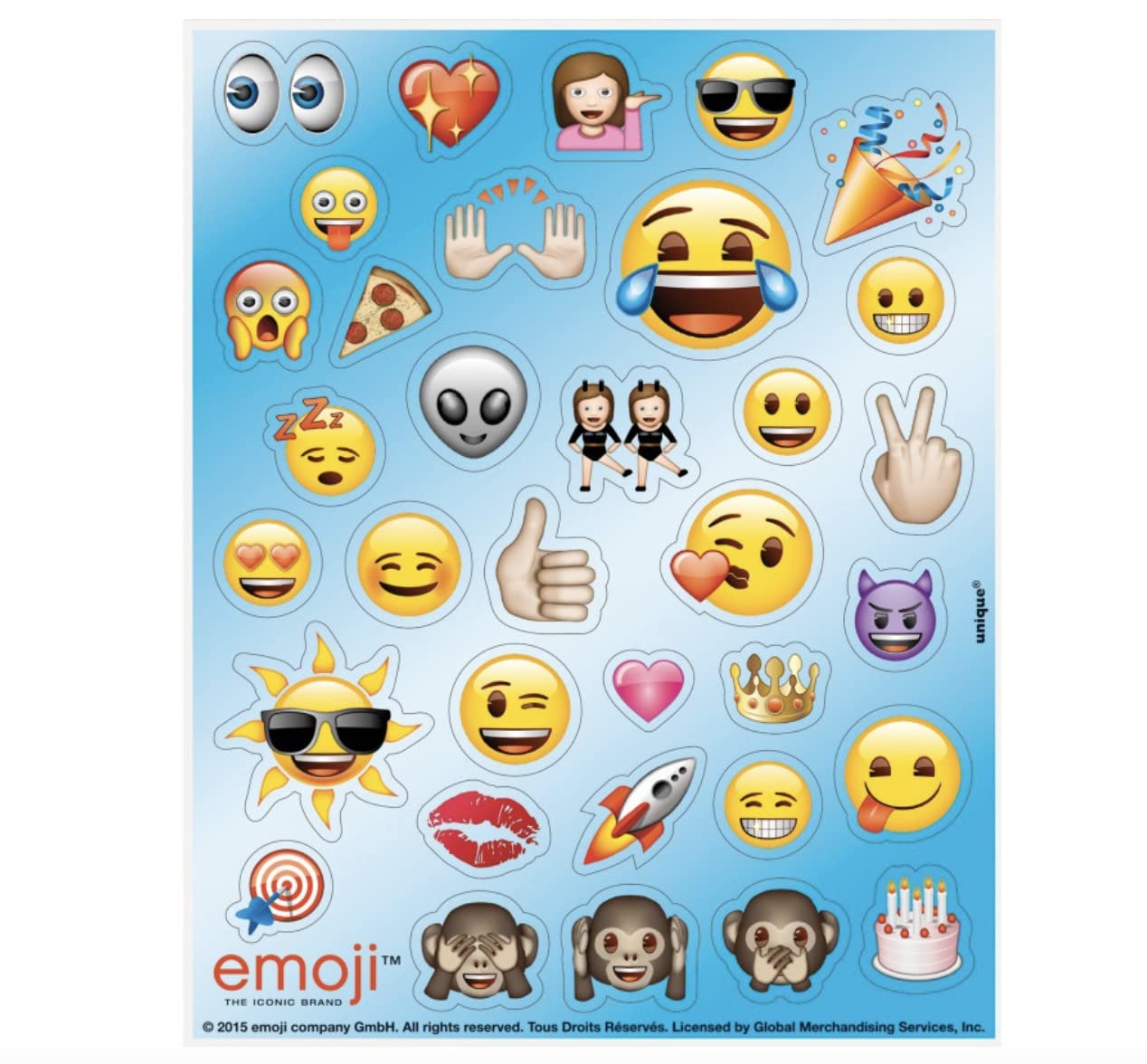 Emoji sticker sheets