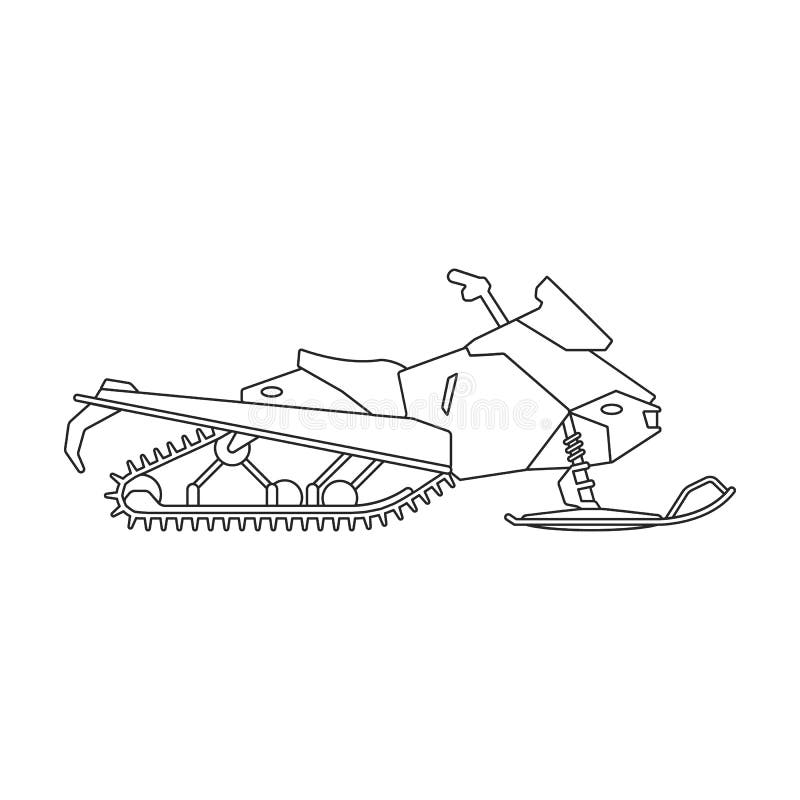 Snowmobile outline stock illustrations â snowmobile outline stock illustrations vectors clipart