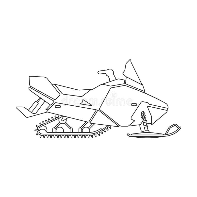 Snowmobile outline stock illustrations â snowmobile outline stock illustrations vectors clipart