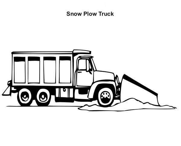 Snow plow coloring pages truck coloring pages snow plow truck plow truck