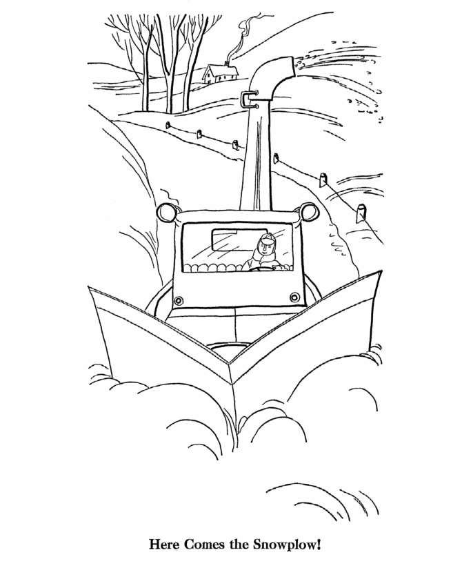 Snow plow awesome site for coloring pages coloring pages winter winter scenery pictures coloring pages
