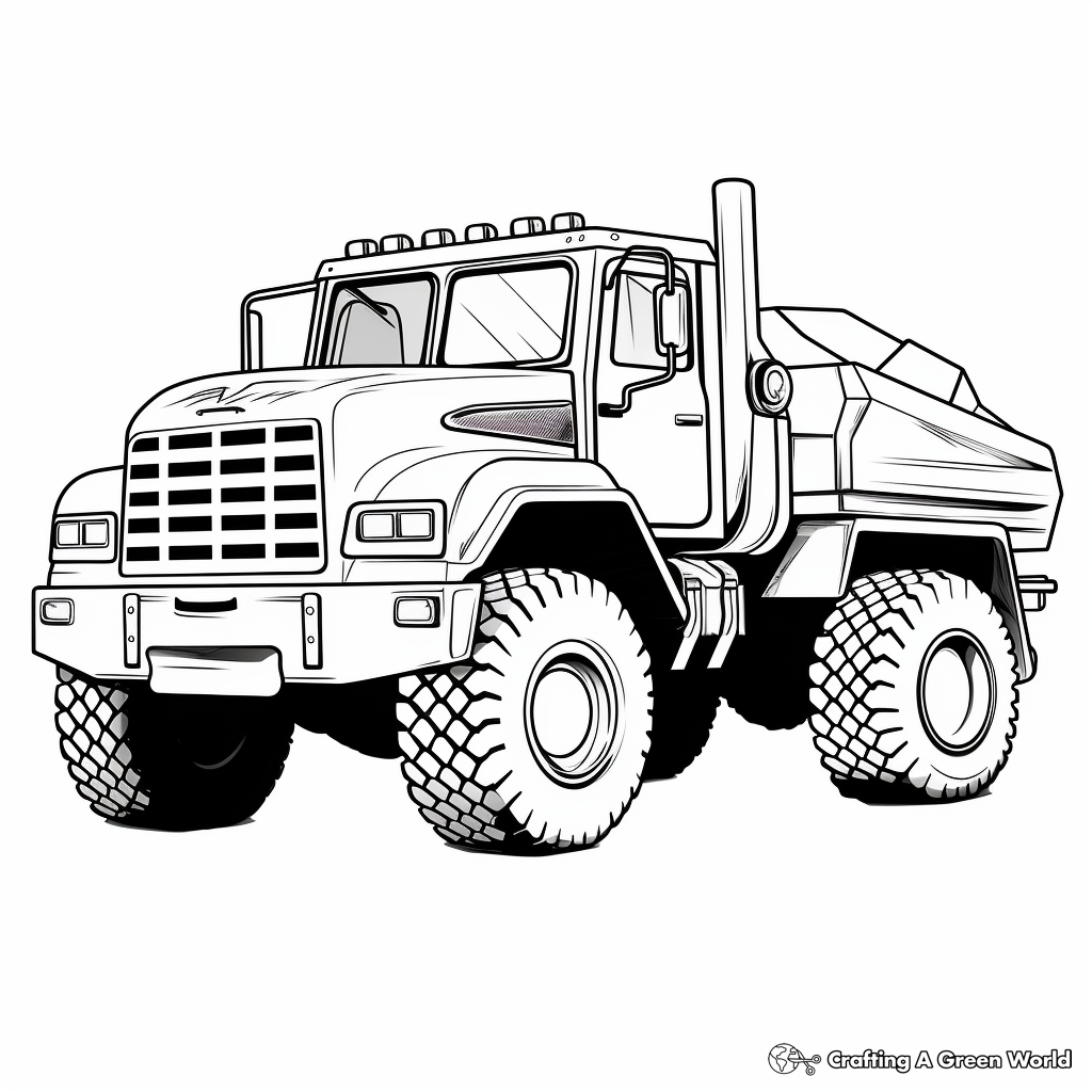 Snow plow truck coloring pages