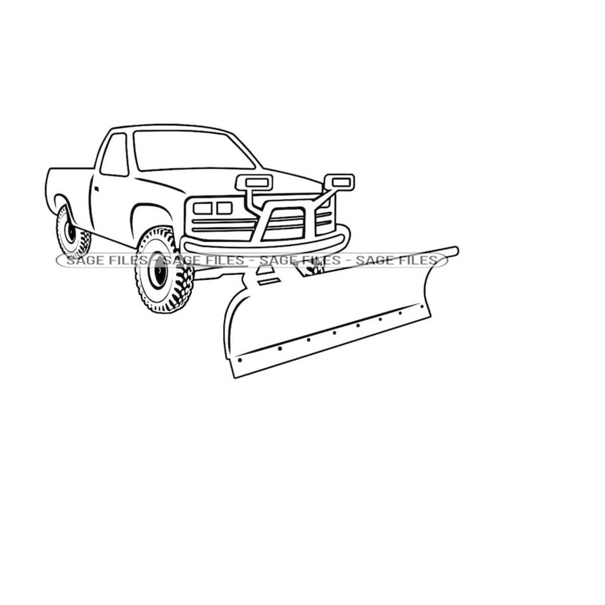 Snow truck outline svg snowplow svg snow svg winter svg