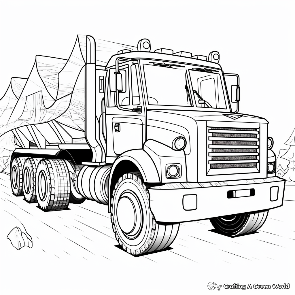 Snow plow truck coloring pages