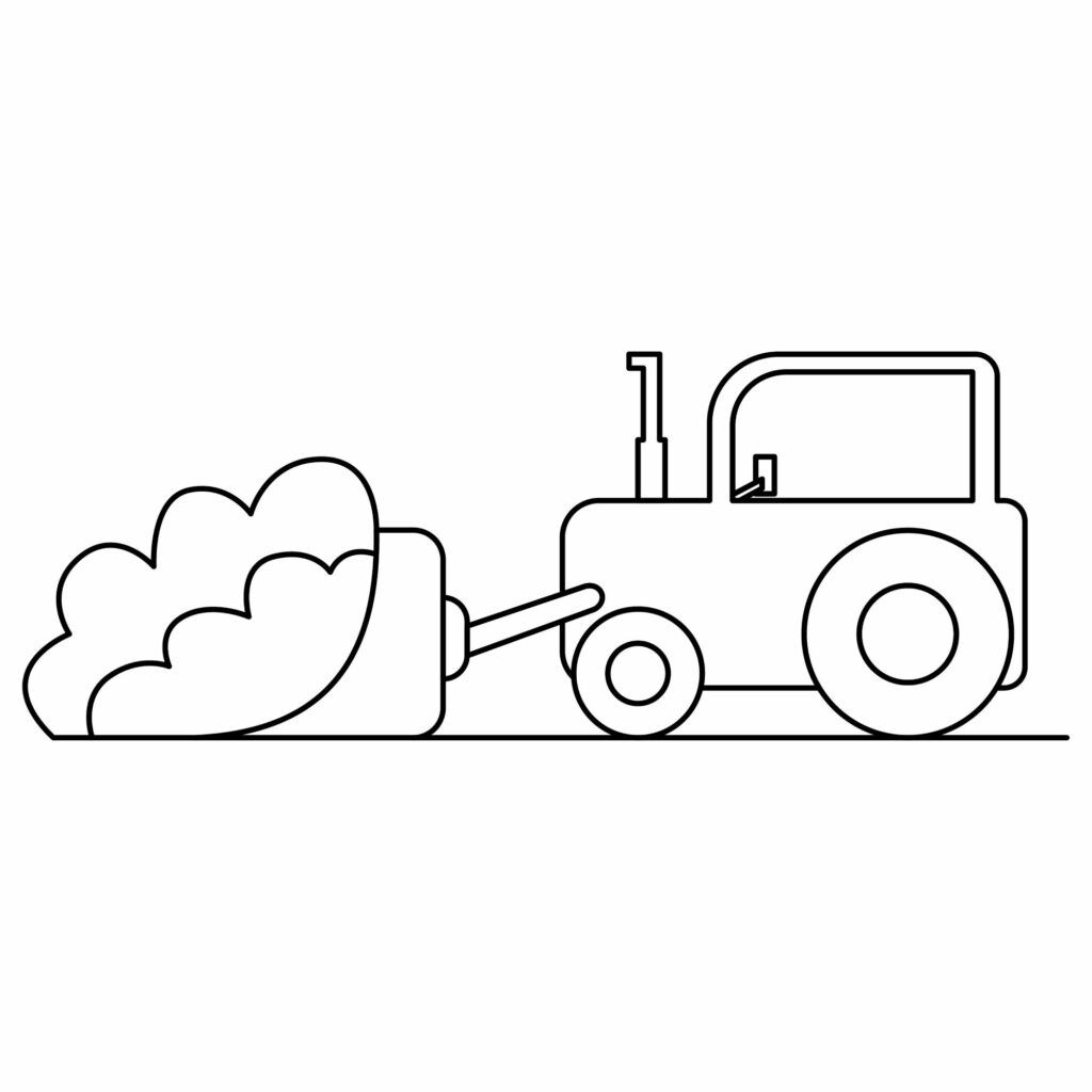 How to draw a snowplow simple step