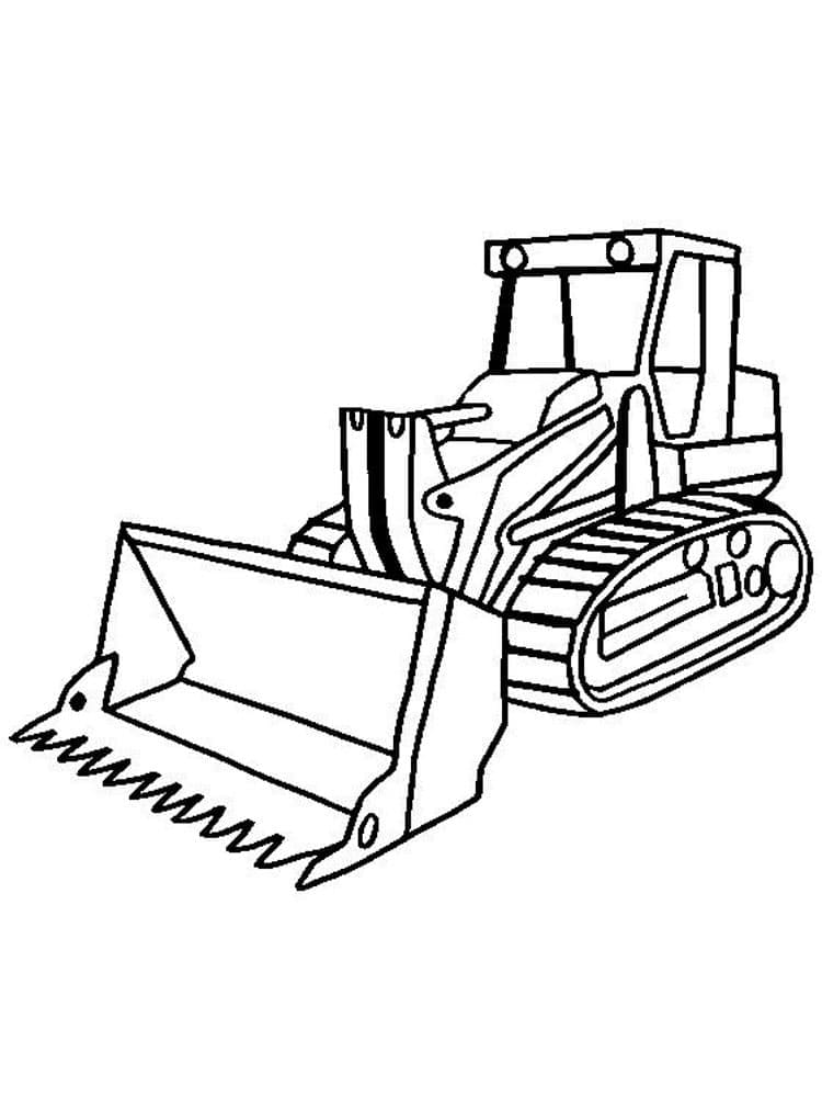 Bulldozer image coloring page