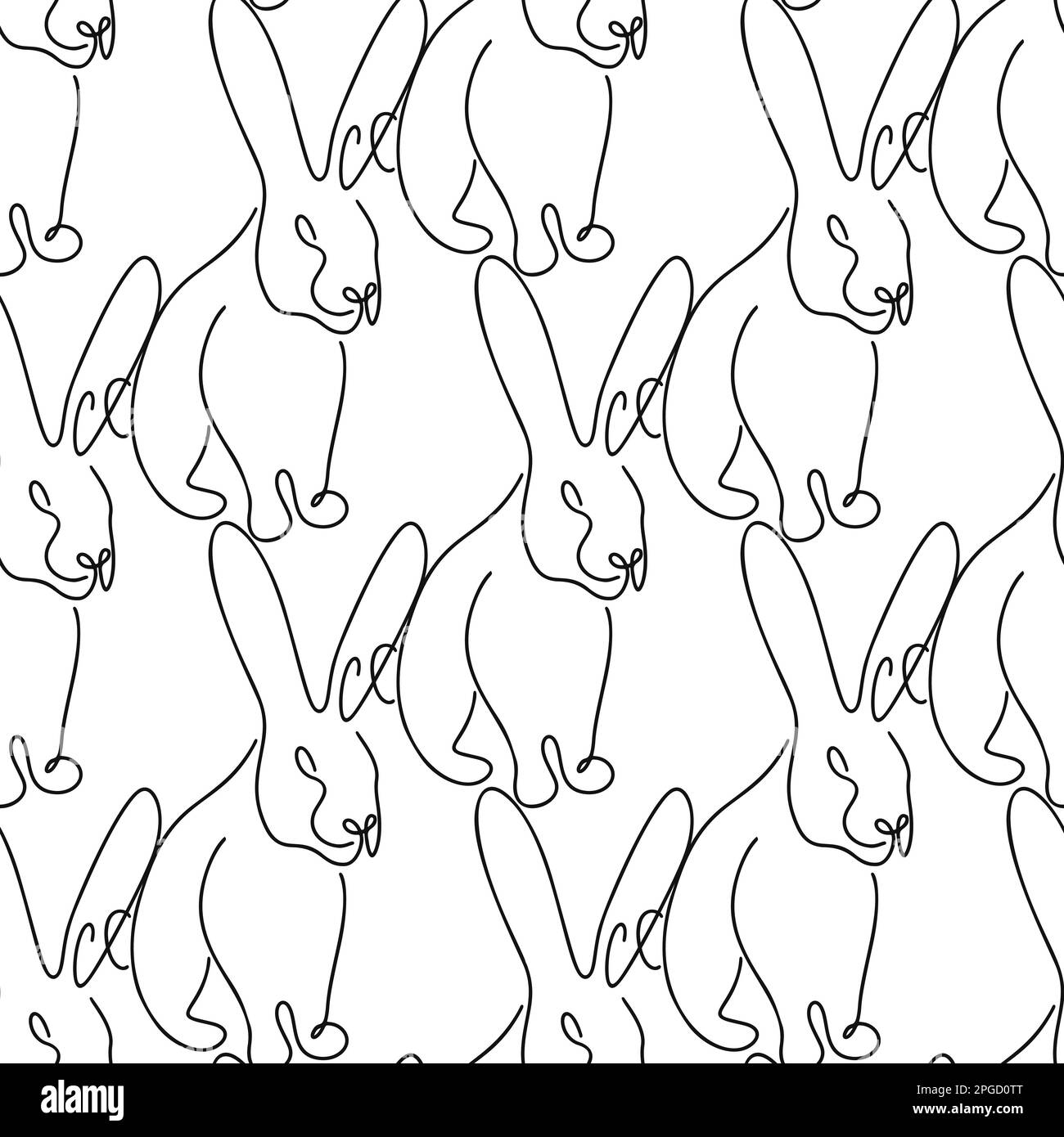 Hare line art hi