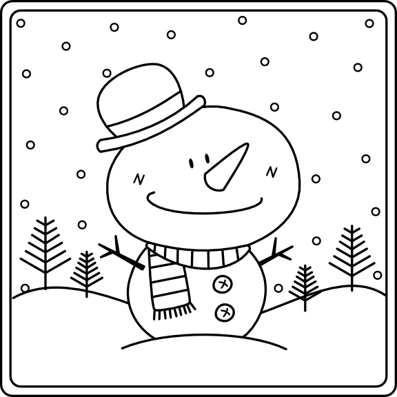 Snowy day coloring pages snowman coloring pages christmas coloring pages coloring pages