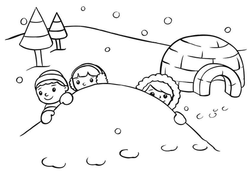 Free printable winter coloring pages for kids