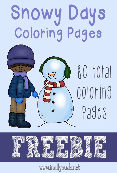 Free snowy days coloring pages pages â in all you do