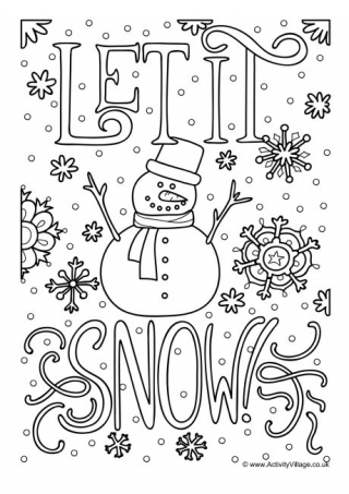 Snowy day louring page