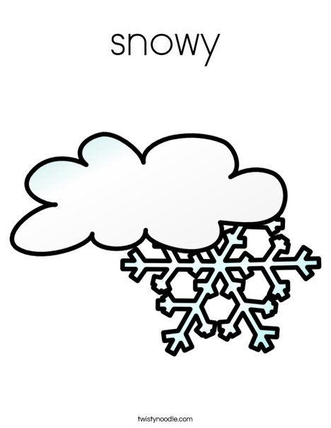 Snowy coloring page
