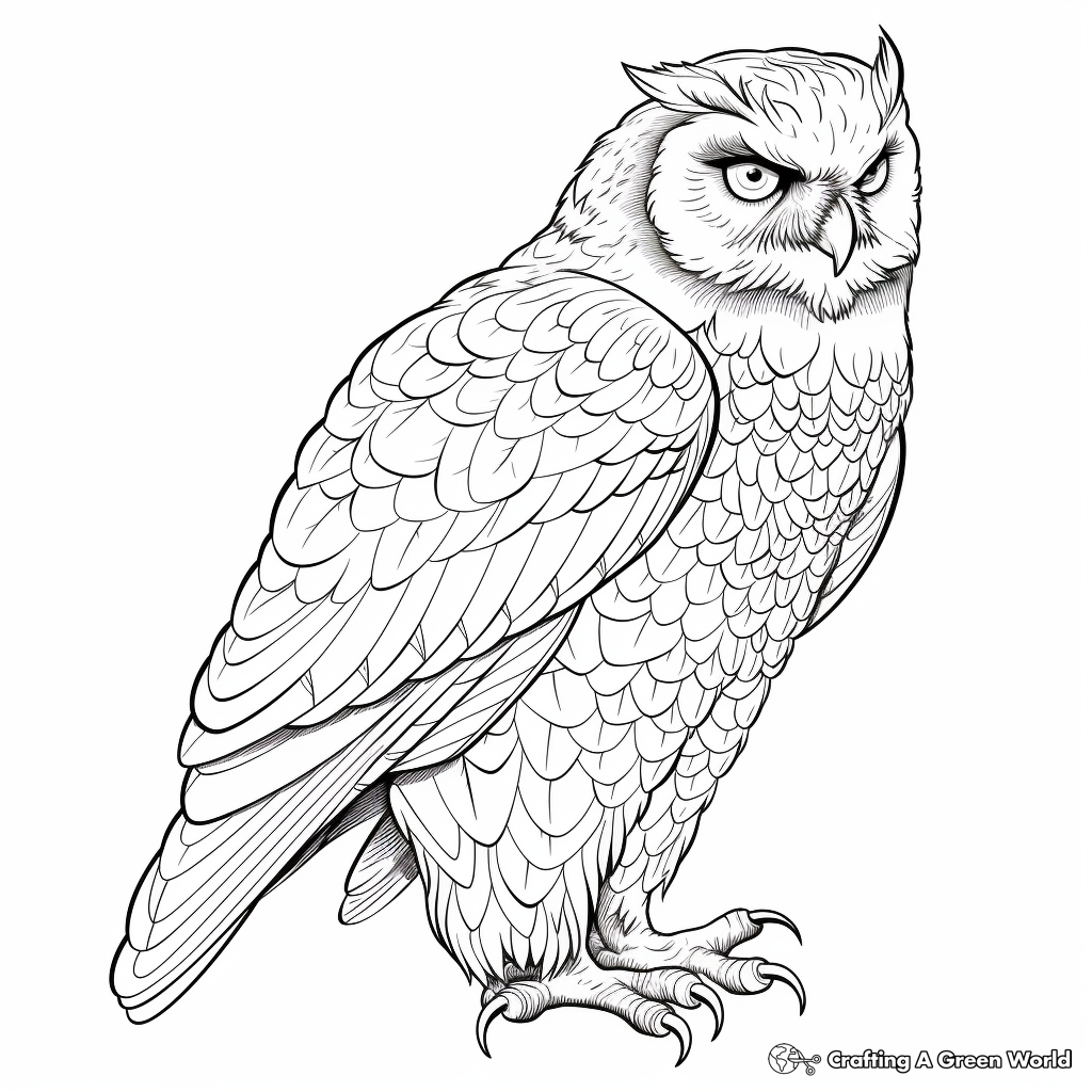 Snowy owl coloring pages