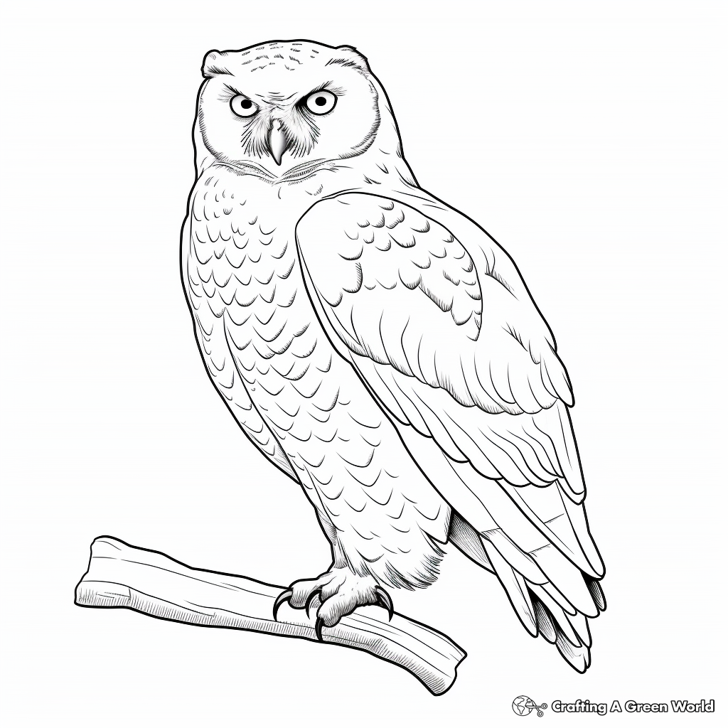 Snowy owl coloring pages