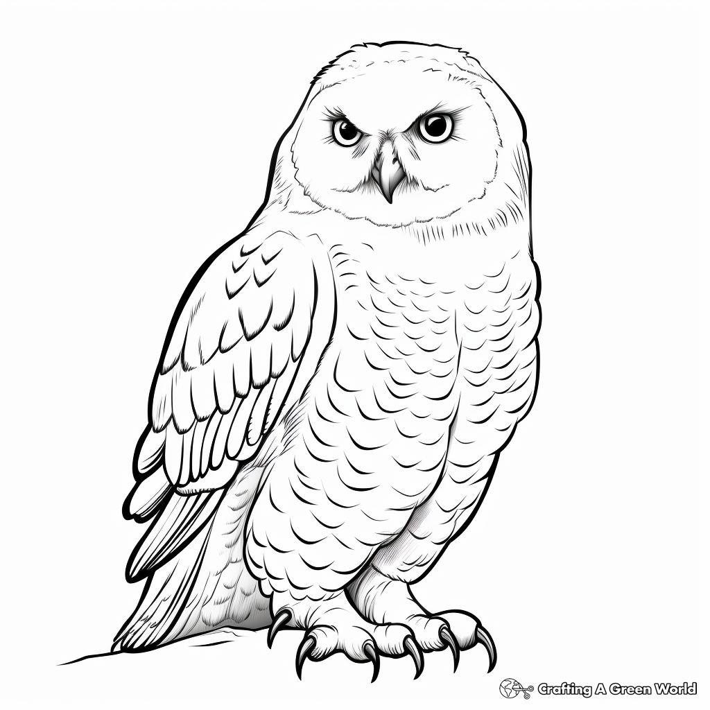 Snowy owl coloring pages