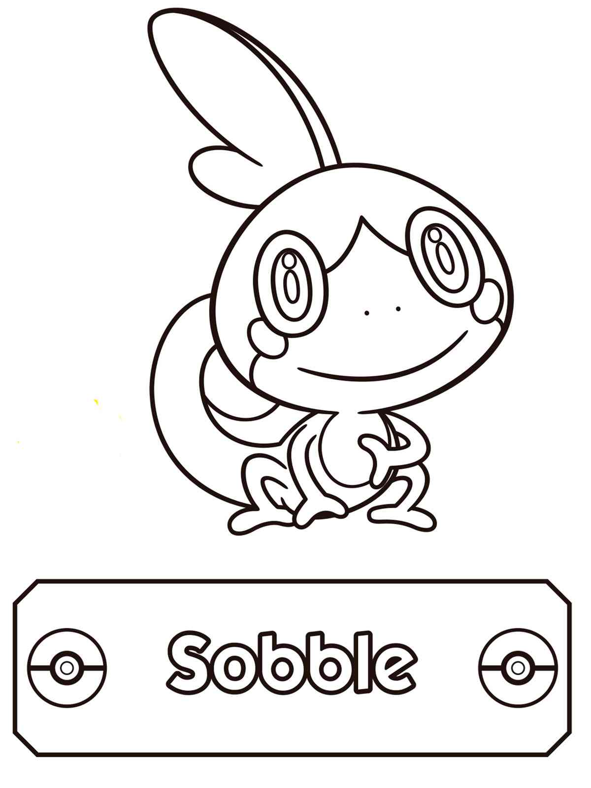 Pokemon sobble coloring pages