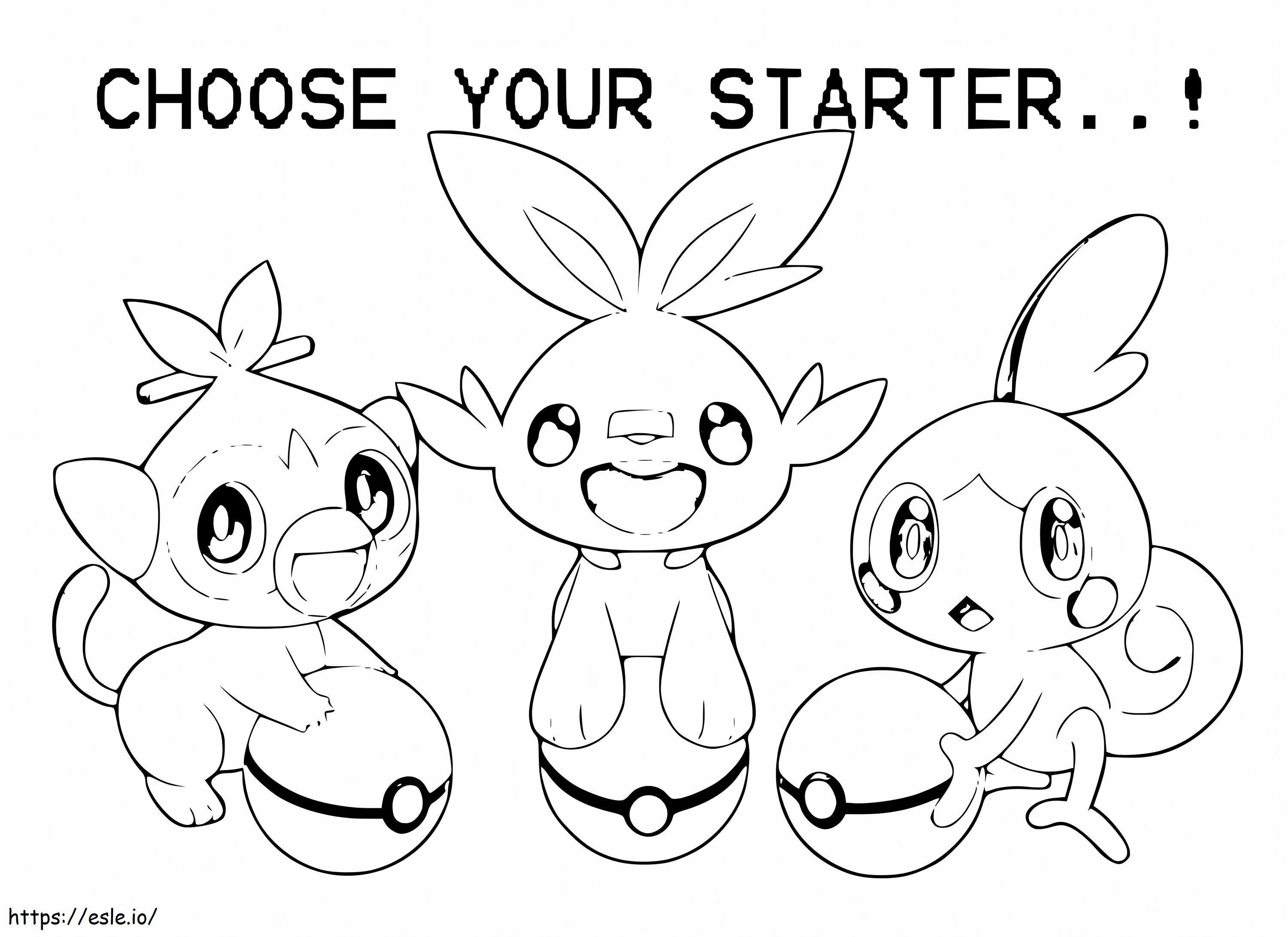 Sobble coloring page