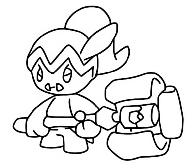 Tinkatuff pokemon coloring page
