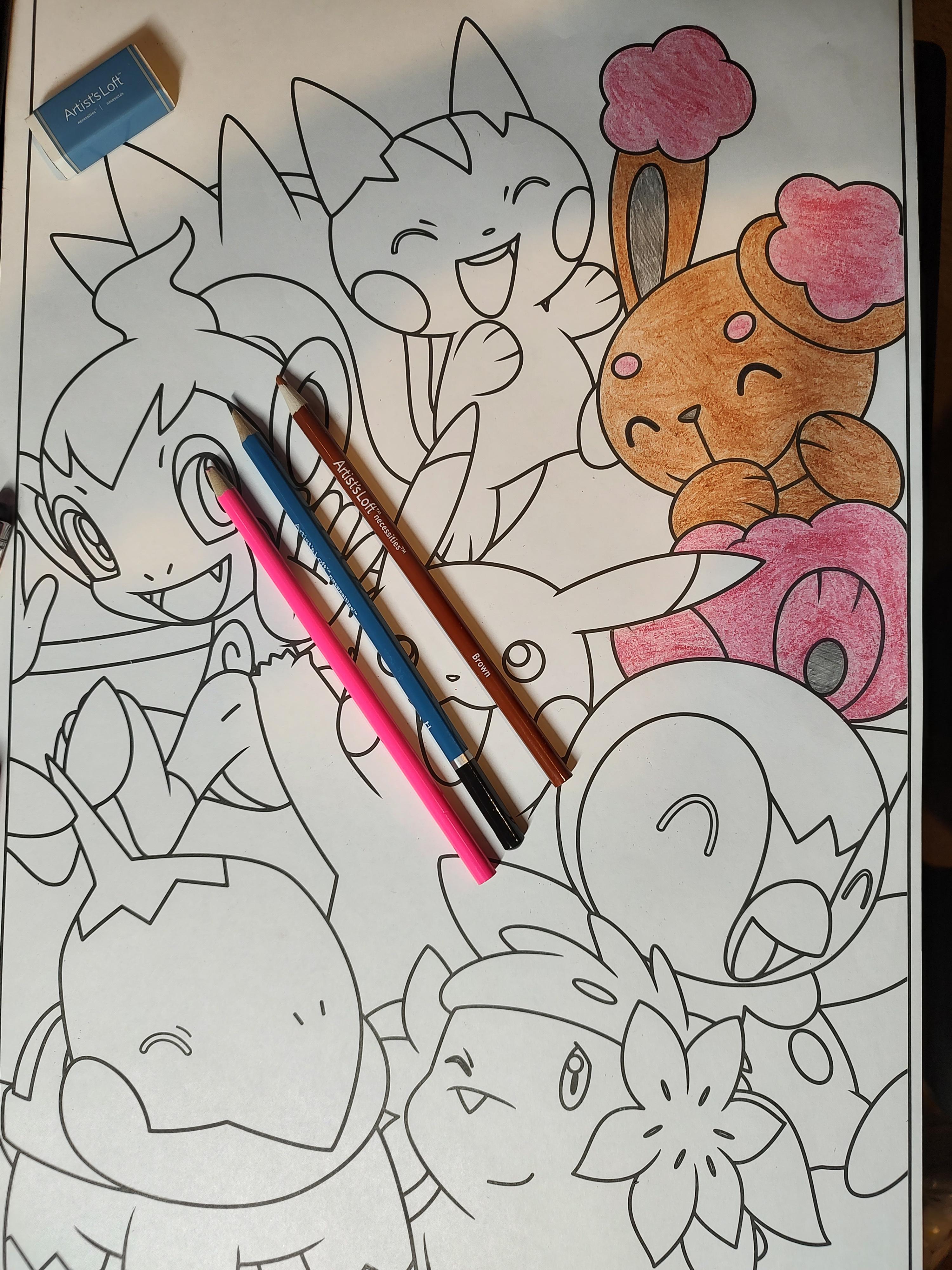 Art started a pokemon coloring page earl and just finished the first shiny and one of my favorites rshinypokemon