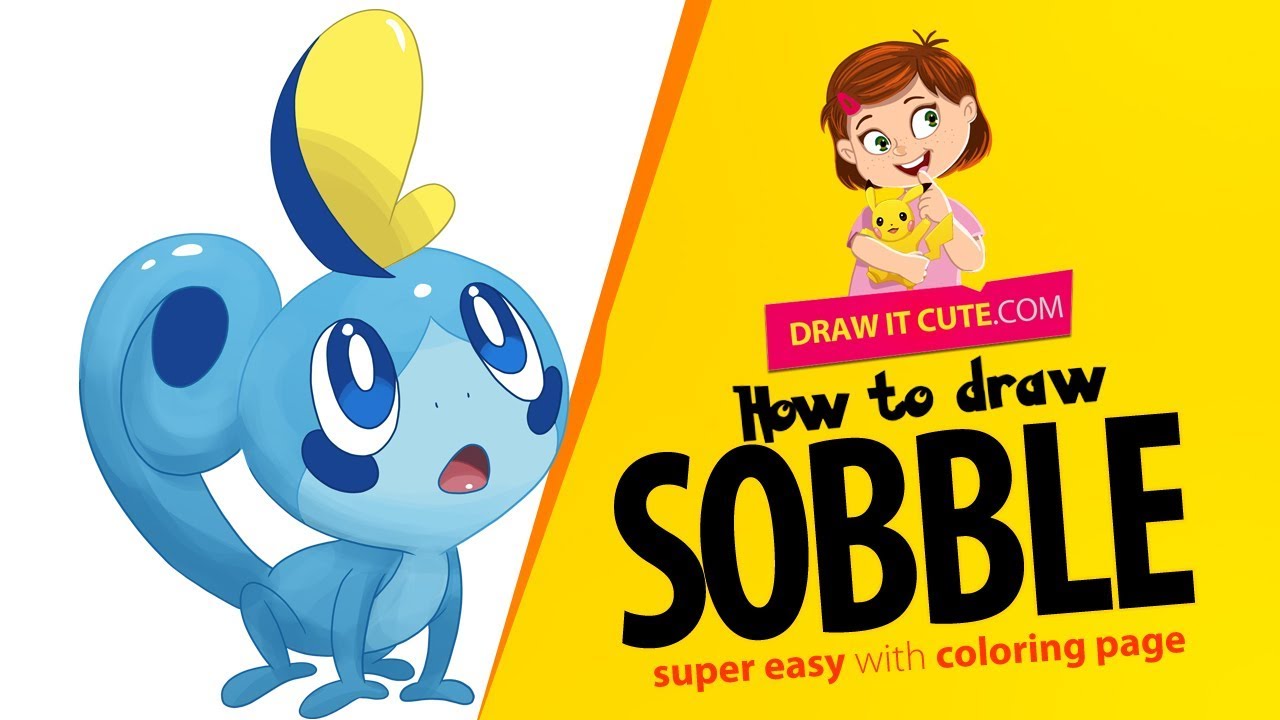 How to draw pokemon sobble super easy guide with coloring page