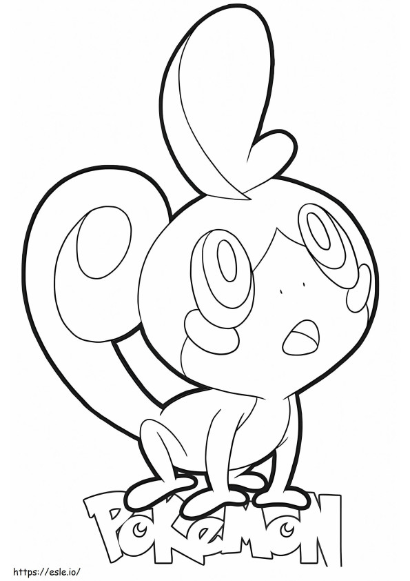 Sobble coloring page