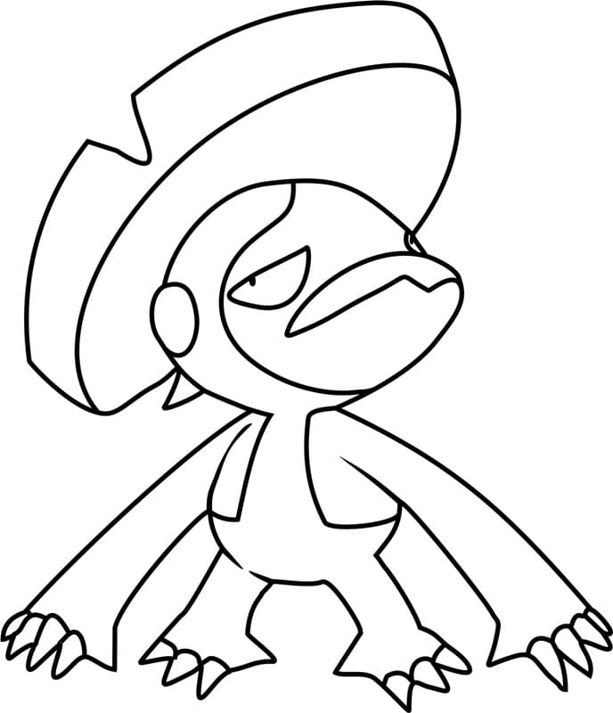 Lombre pokemon coloring page