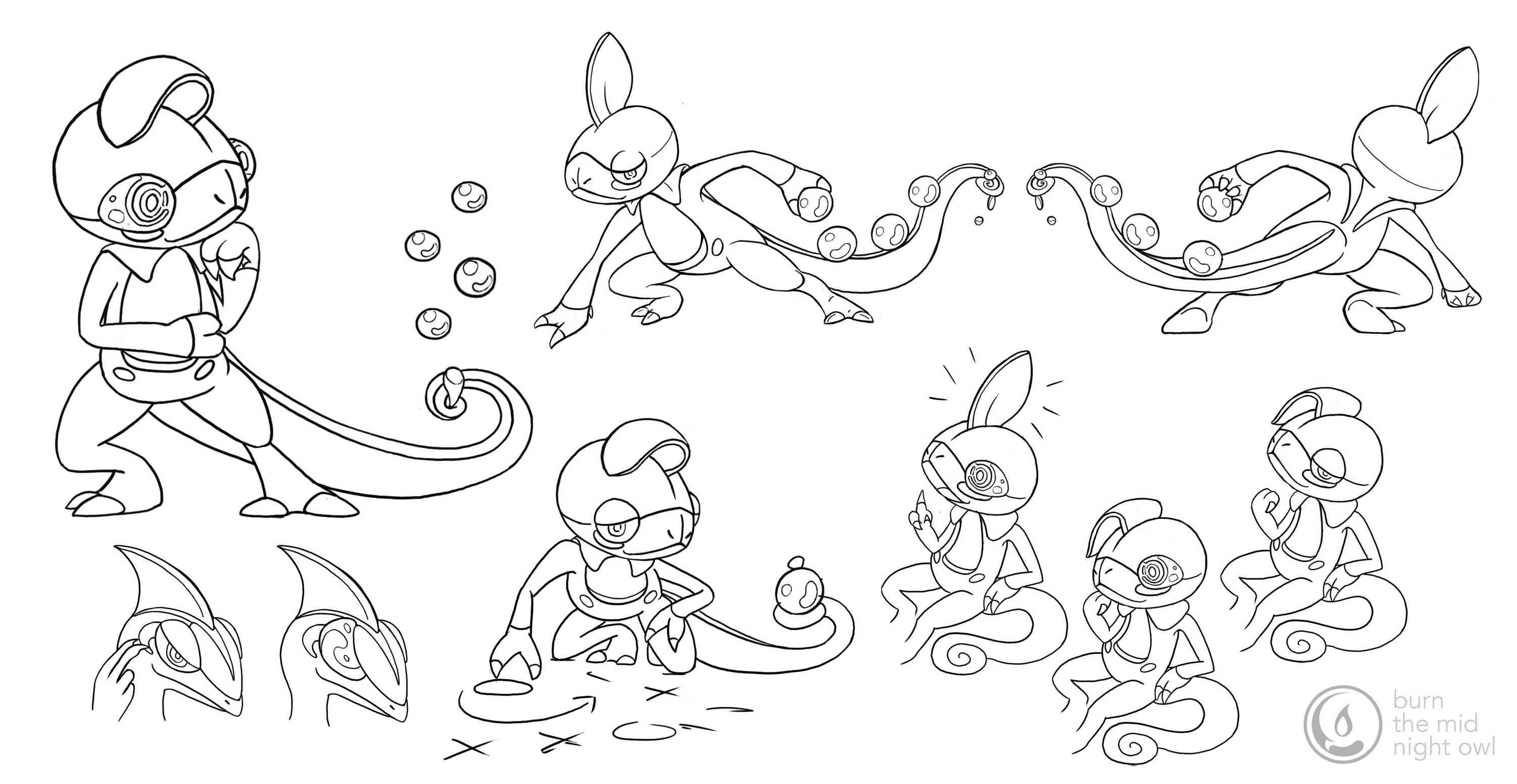 Oc my take on a drizzile redesign i felt like sobbles crying needs to still be present in its evolution rpokemon