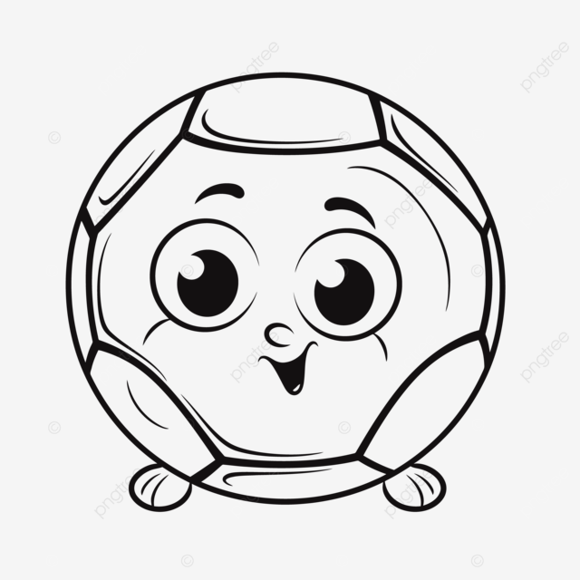 Soccer ball coloring page with eyes drawn outline sketch drawing vector wing drawing soccer drawing eyes drawing png and vector with transparent background for free download