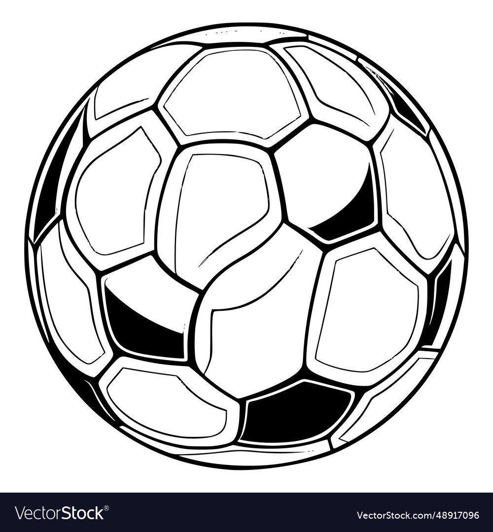 Ball coloring pages drawing for kids royalty free vector