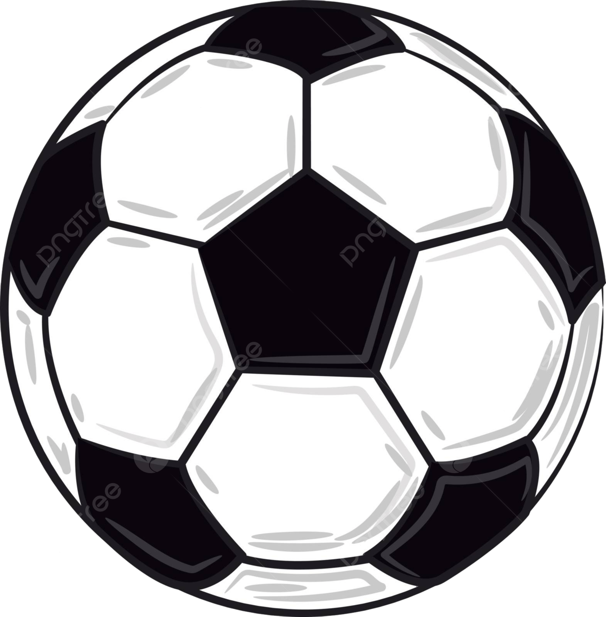 A soccer ball vector or color illustration in black and white vector cup exercise live png and vector with transparent background for free download