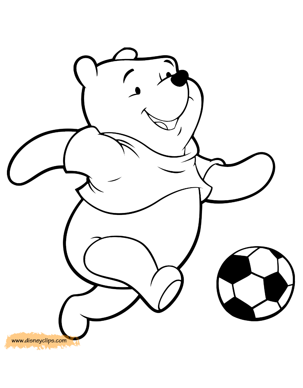 Winnie the pooh sports coloring pages