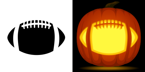 Free football pumpkin stencil