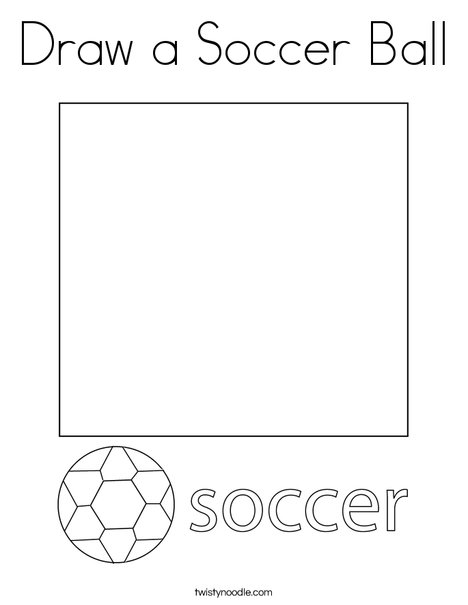 Draw a soccer ball coloring page
