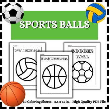 Sports balls coloring sheets summer back to school coloring pages