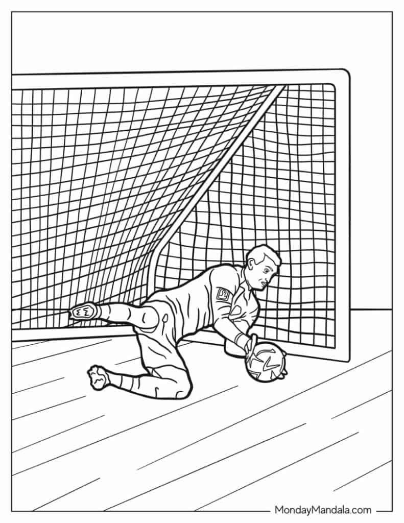 Soccer coloring pages free pdf printables