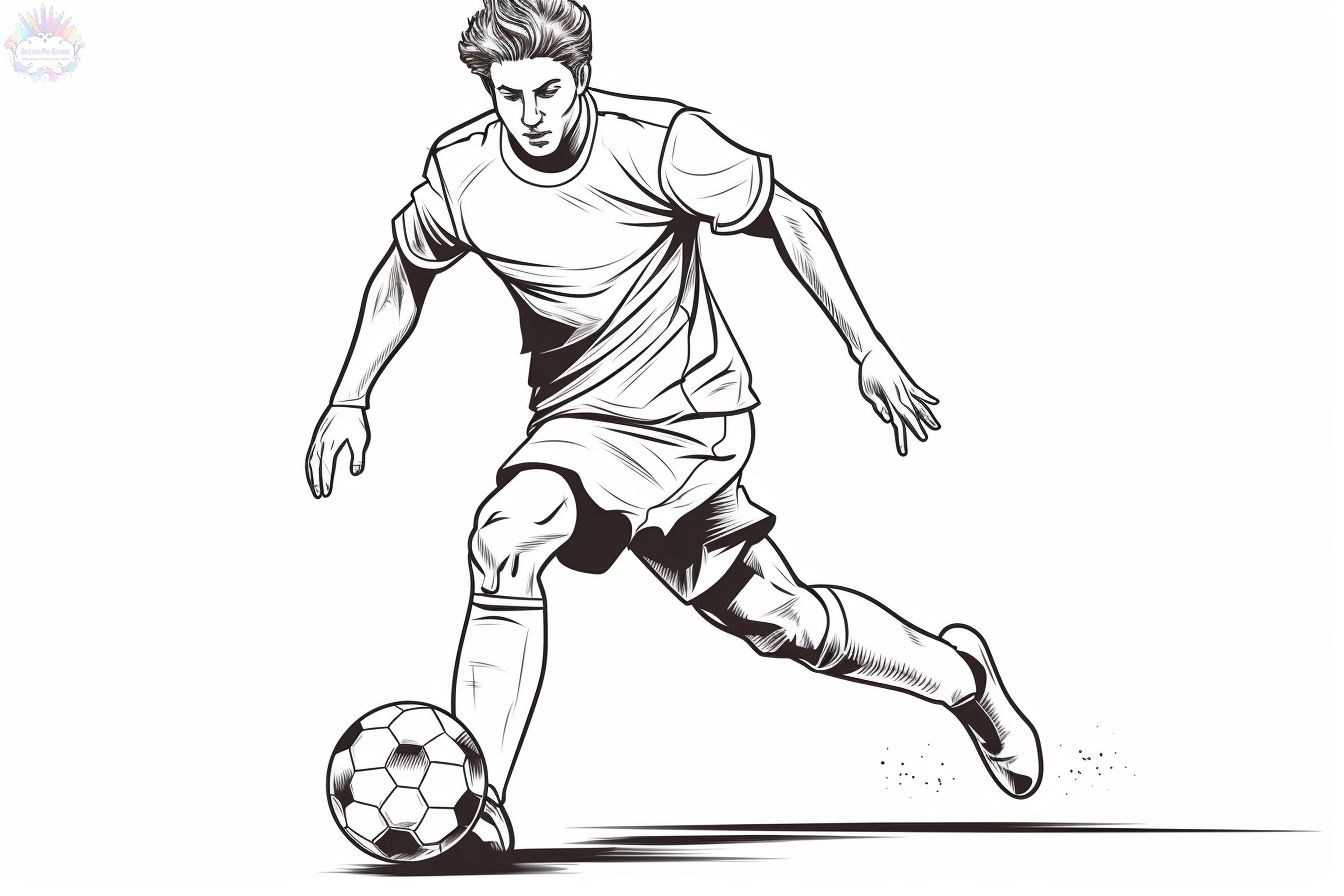 Soccer coloring pages