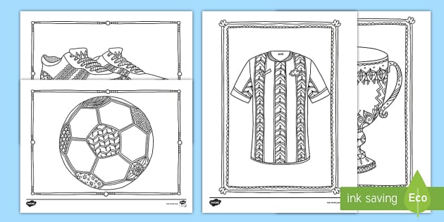 World cup soccer colouring pages